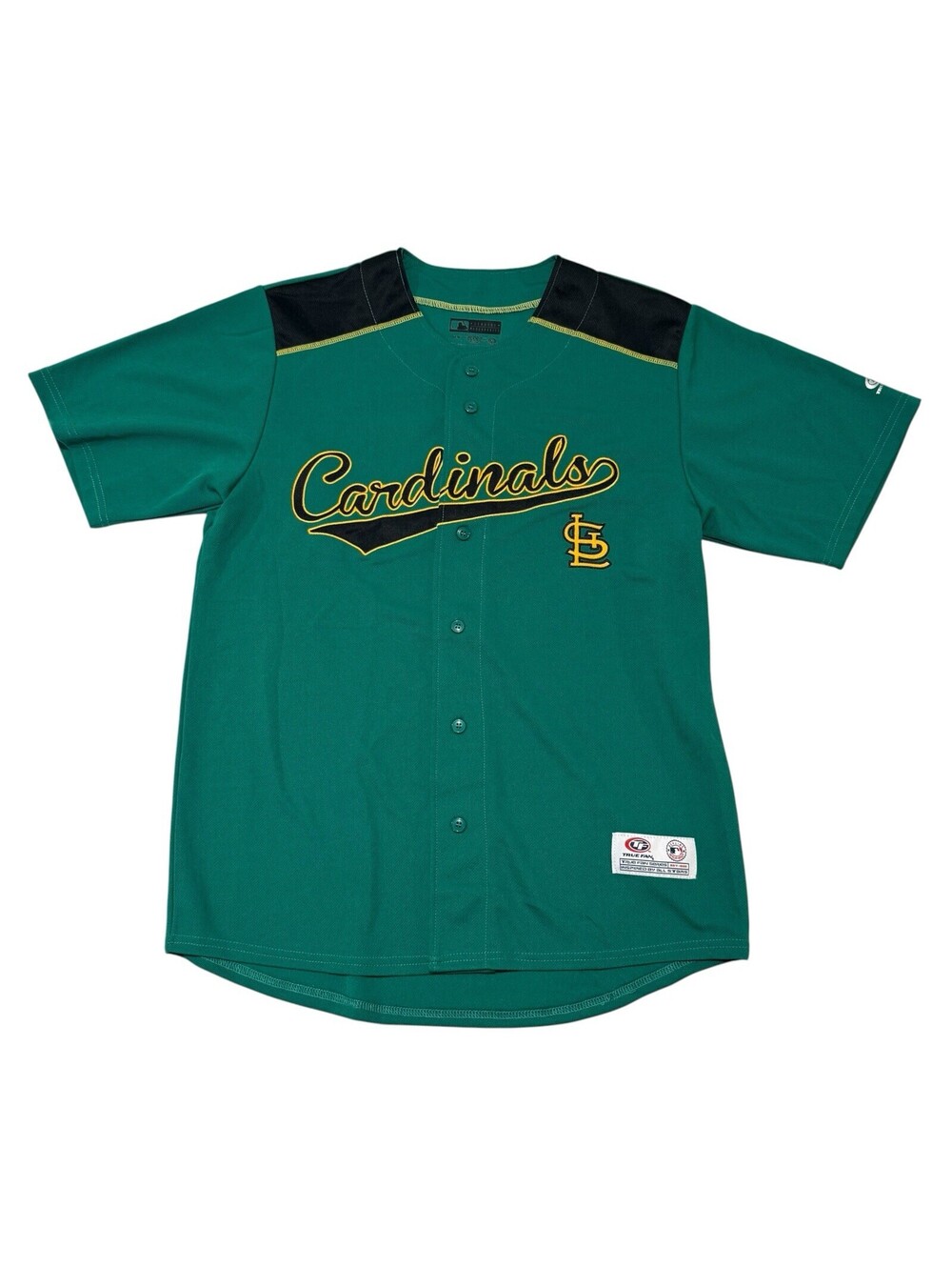 St Louis Cardinals True Fan Baseball Jersey Size M St Patricks Day Men’s